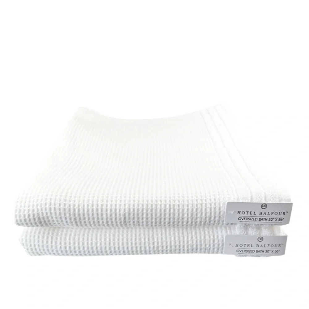 NEW Hotel Balfour OVERSIZED WHITE BATH TOWEL 9 Piece Set
